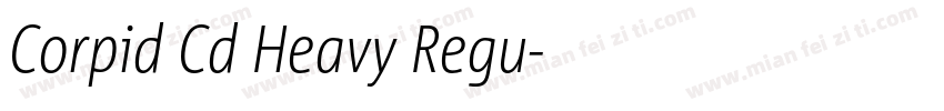 Corpid Cd Heavy Regu字体转换